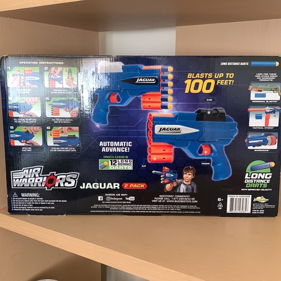 Buzz-Bee Toys - Air Warriors - 2x Jaguar Dart Blasters with Auto Advance - (New) - Picture 4 of 7